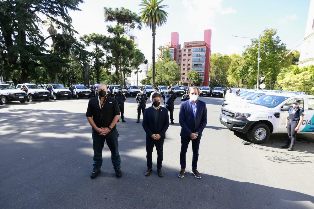 Kicillof puso en marcha 60 nuevos patrulleros para el municipio de La Plata