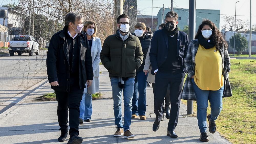 Bianco, Simone, Barrios y Cascallares recorrieron obras en Almirante Brown