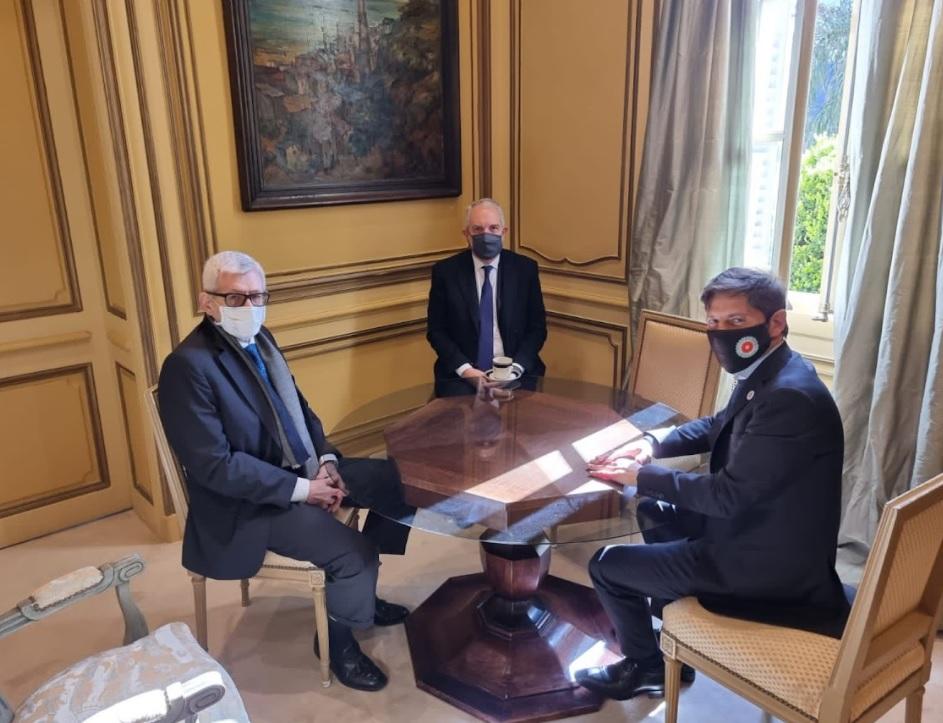 Kicillof recibió al ministro de la Suprema Corte Eduardo Pettigiani