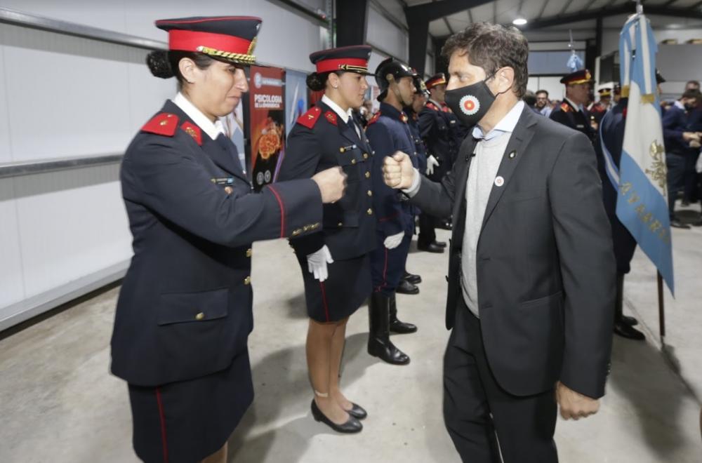 Kicillof participó de la inauguración del primer centro de entrenamiento de bomberos voluntarios