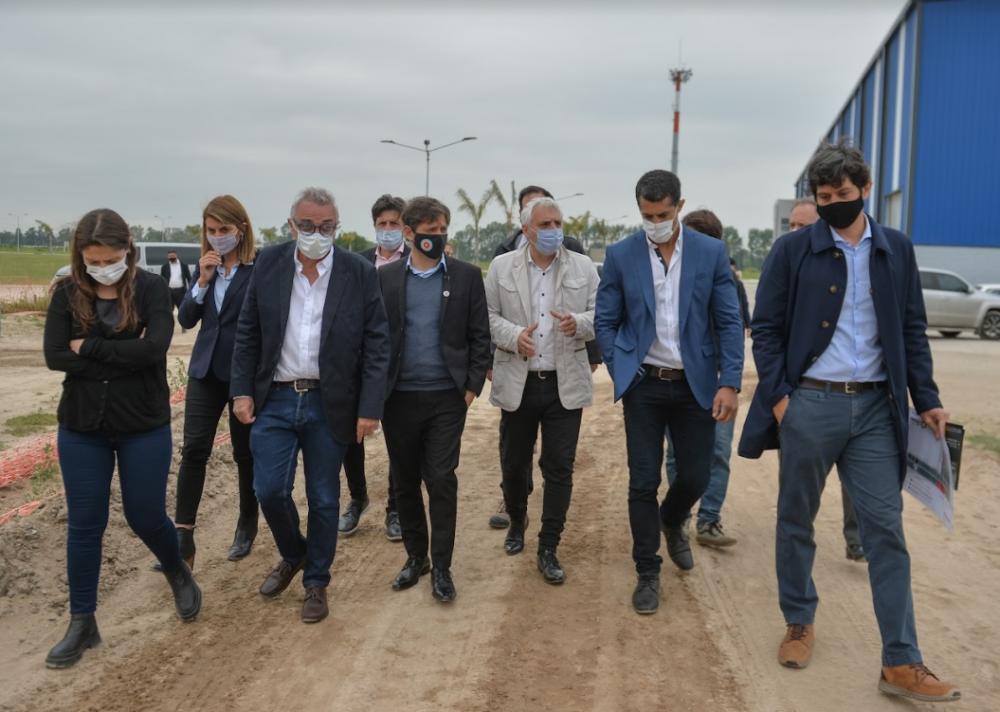 Kicillof recorrió las obras de ampliación del Parque Industrial de Logística Norlog