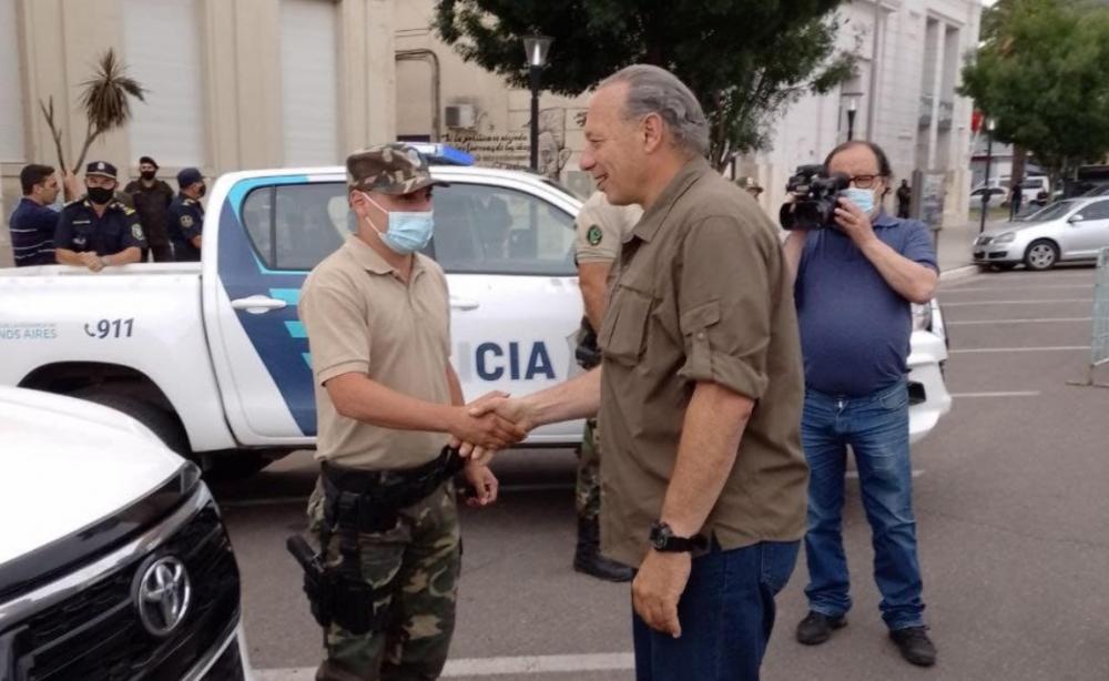 Sergio Berni recorrió la Cuarta Sección