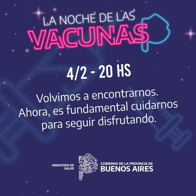 La Provincia realizará la noche de las vacunas