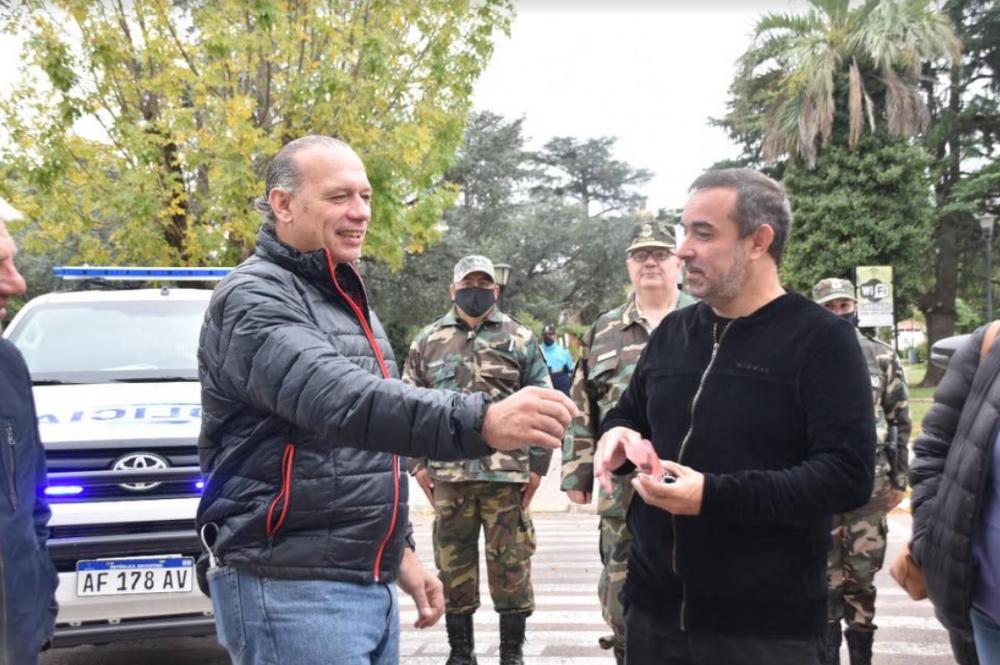 Facundo Castelli recibió en Puan al Ministro de Seguridad bonaerense Sergio Berni