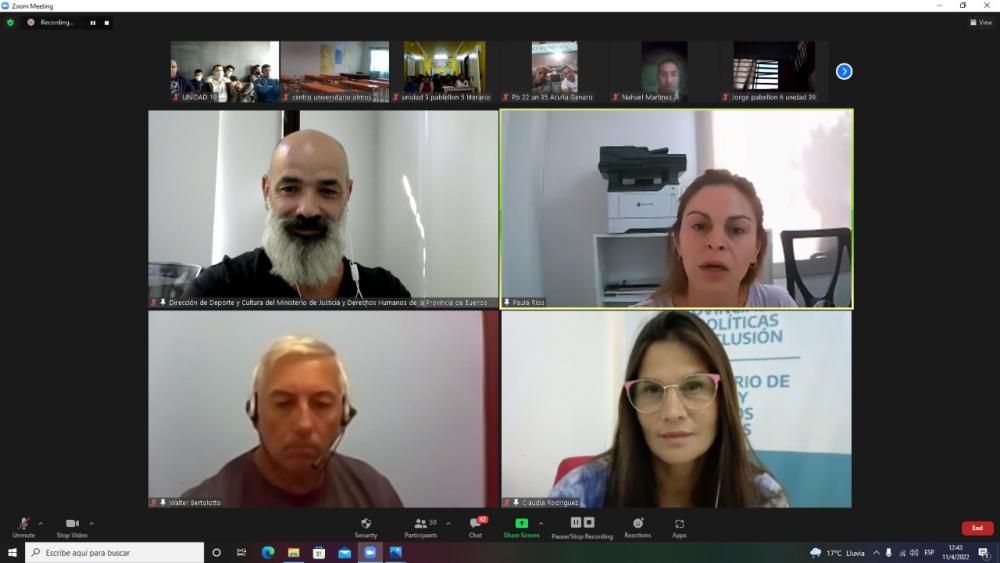 Privados de libertad de 19 cárceles bonaerenses participaron del primer conversatorio socioeducativo