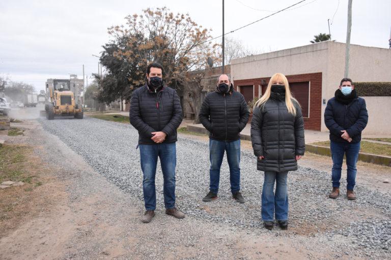 Sabella recorrió obras en el Barrio San Donato