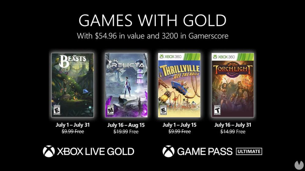 Mirá los juegos gratis de  Xbox Live Gold del mes de julio