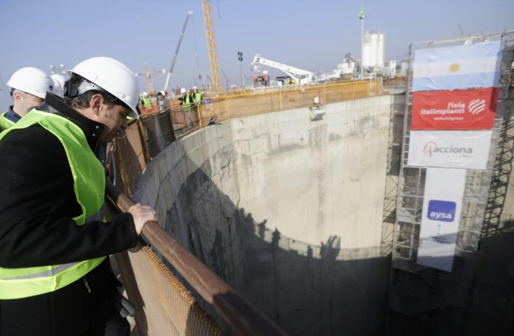 Kicillof recorrió los avances de la megaobra del Sistema Riachuelo