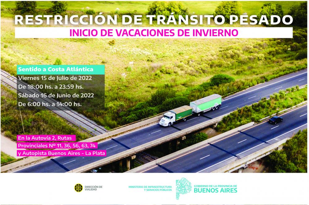 Comenzó la restricción de camiones por vacaciones de invierno