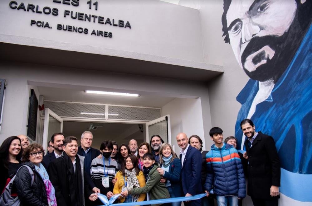 Kicillof inauguró la obra de la Escuela Secundaria N° 11 de Garín