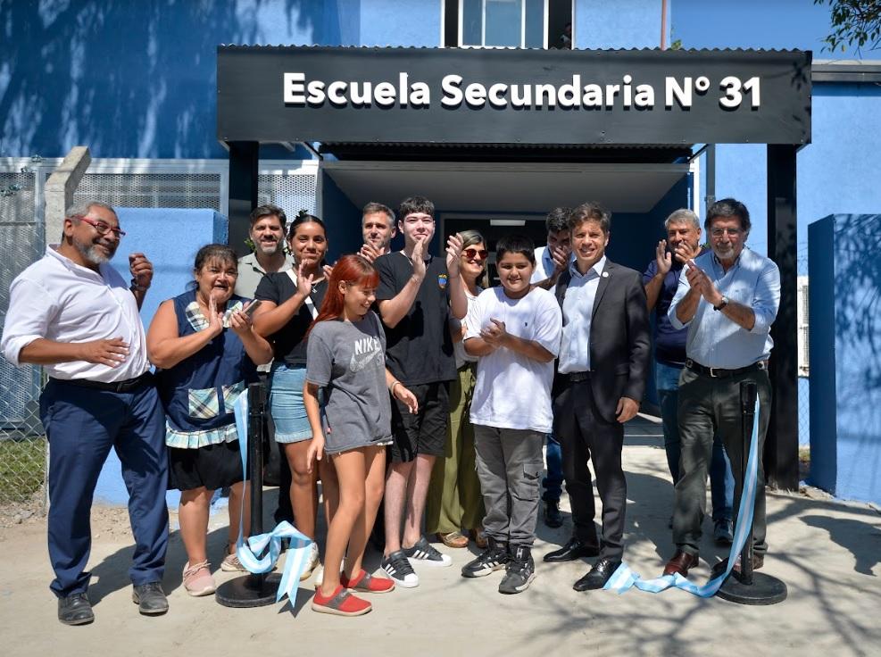 Kicillof inauguró el nuevo edificio de la Escuela Secundaria N°31