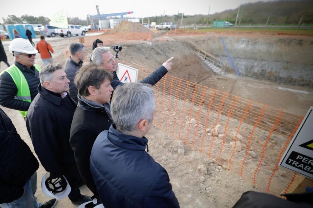 Kicillof recorrió los avances de la construcción de la nueva Planta Potabilizadora en Ensenada