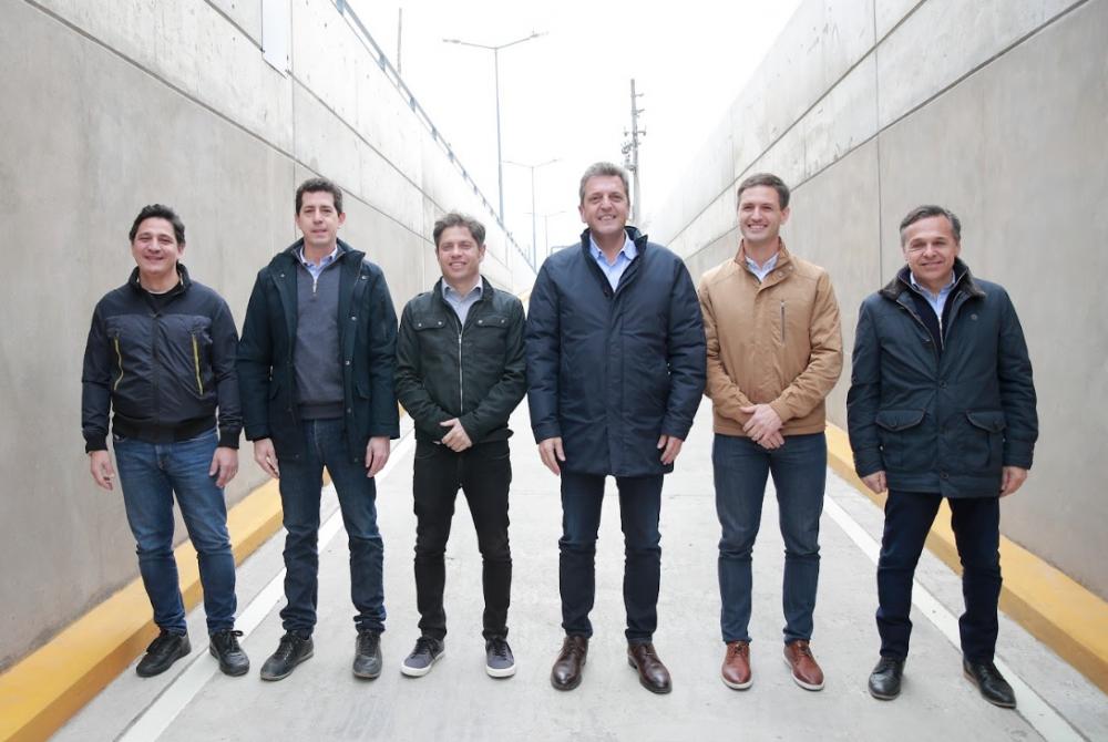 Kicillof y Massa inauguraron el paso bajo nivel “Diego Armando Maradona”