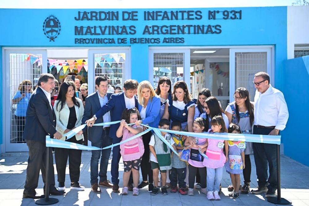 Kicillof inauguró un nuevo Jardín de Infantes en Villa de Mayo