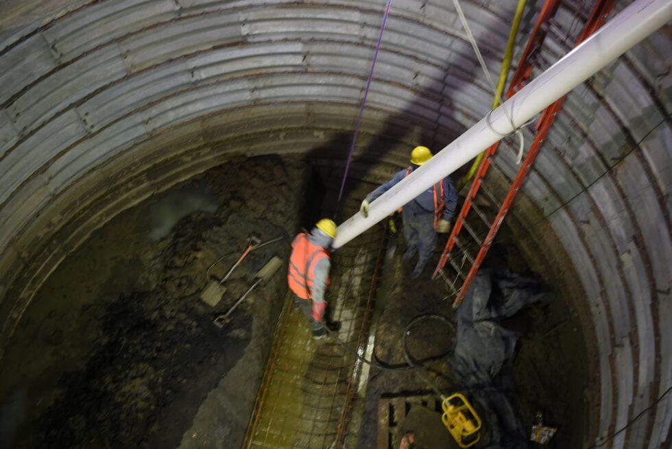 Fuerte avance en la obra del colector cloacal