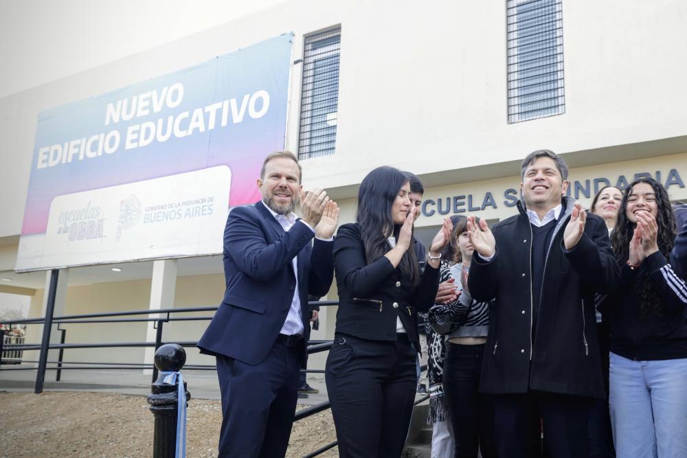 Kicillof inauguró el nuevo edificio de la  Escuela Secundaria N°10 de Ezeiza