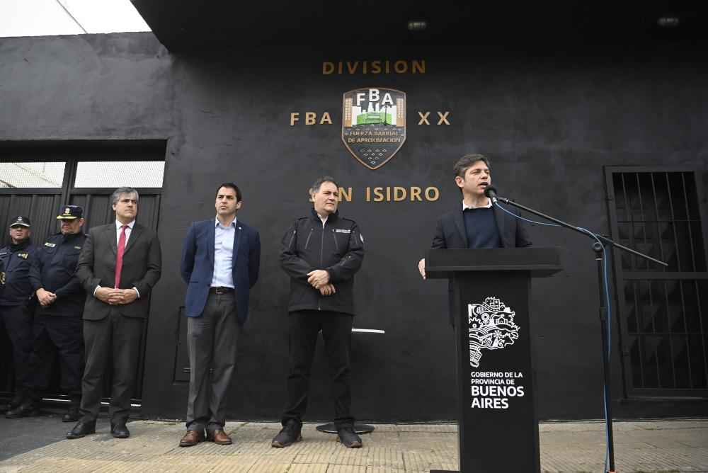 Kicillof inauguró las nuevas instalaciones de la Fuerza Barrial de Aproximación en San Isidro