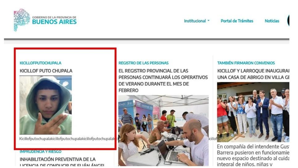 Hackearon la web de la provincia de Buenos Aires