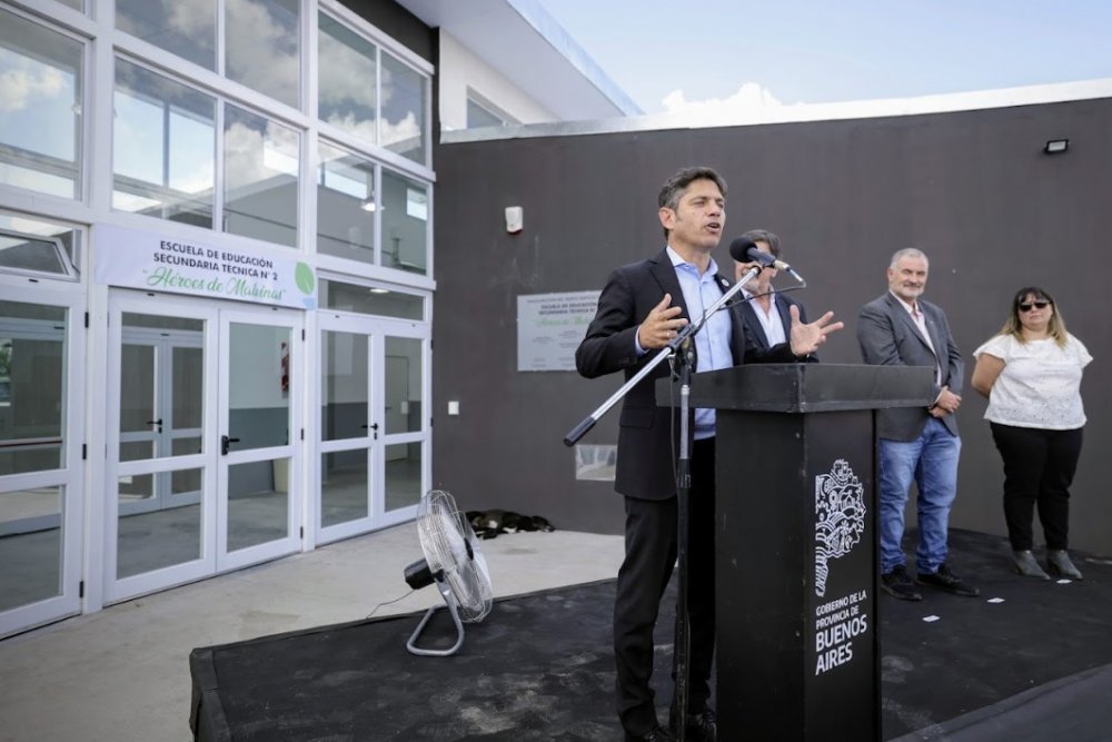Kicillof inauguró el nuevo edificio de la Escuela Técnica N° 2 de Ramallo