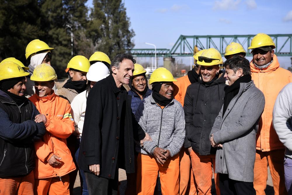 Kicillof y Katopodis habilitaron un tramo de las obras de mejora de la Ruta Provincial N°40