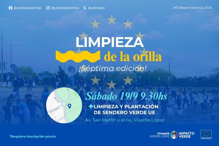 La Unión Europea y Vicente López se unen para una nueva jornada de limpieza de la costa del Río de la Plata
