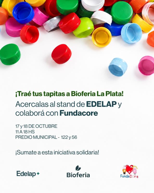 EDELAP se suma a Bioferia La Plata con actividades para toda la familia y una colecta solidaria de tapitas